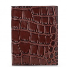 Leather Wallet Bifold Patterned Crocodile